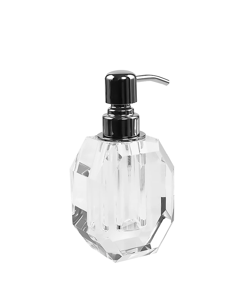 Lainy Home Octagon Crystal Soap Dispenser with Silver Pump