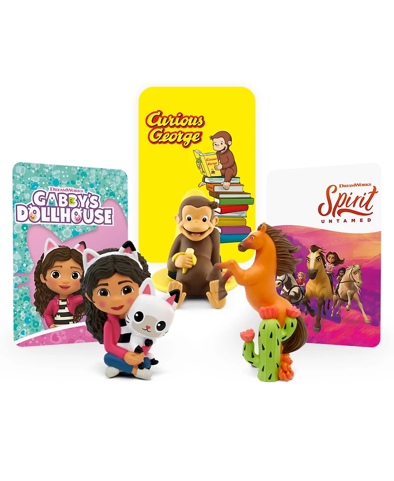 Tonies Gabby's Dollhouse, Curious George, Spirit Untamed Audio Figurine