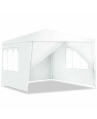 Sugift 10 x 10 Feet Outdoor Side Walls Canopy Tent with 4 Removable Sidewalls