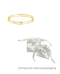 Adornia Gold Cubic Zirconia Studded Bangle Bracelet