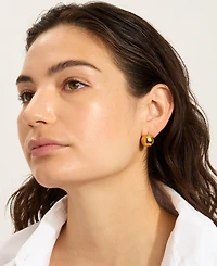 Adornia Gold Tarnish Resistant Oversized Ball Stud Earrings