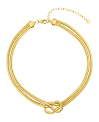 Adornia Gold Tarnish Resistant Adjustable Knot Collar Necklace
