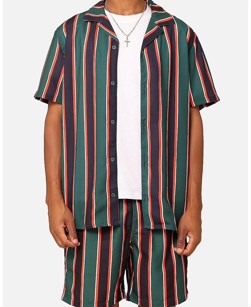 Xxiii Men's Steven Stripe Button Up Shirt - Multi