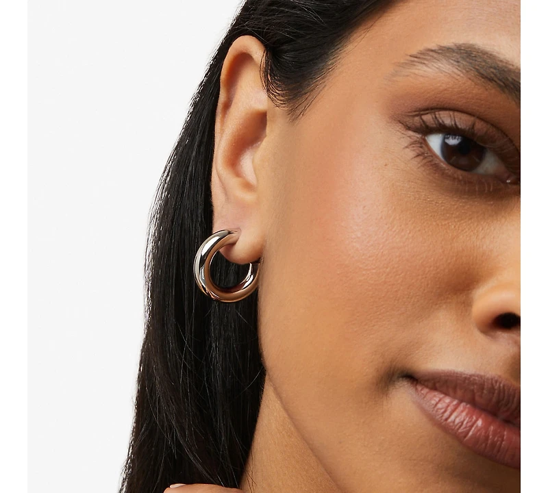 Ana Luisa Silver Hoop Earrings - Tia Mini Silver