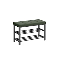 Slickblue Entryway Shoe Storage Bench with Cushion