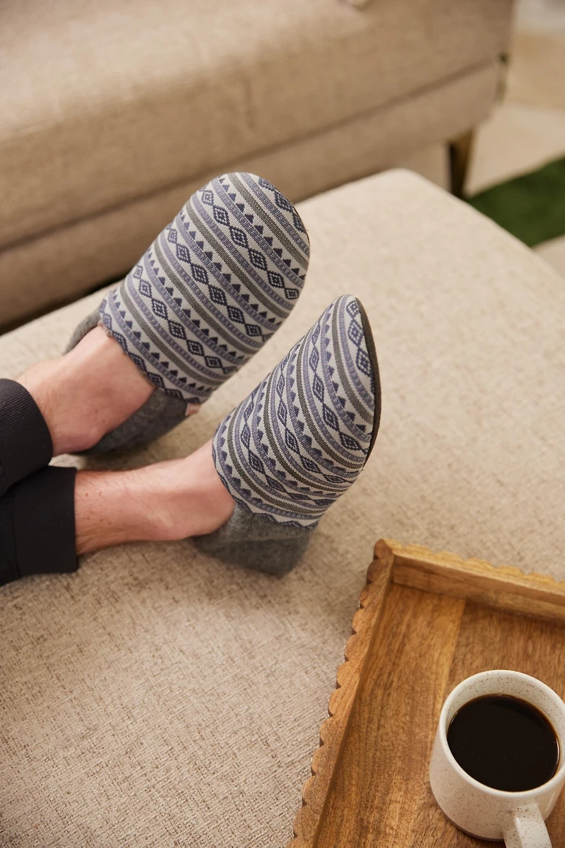 Feelgoodz Men's Laidback Slipper Artisan Woven Indoor Closed Heel House Shoes