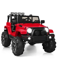 Gymax Electric 12V Kids Ride-on Car Truck Parent Control with 2.4 Ghz Remote Red