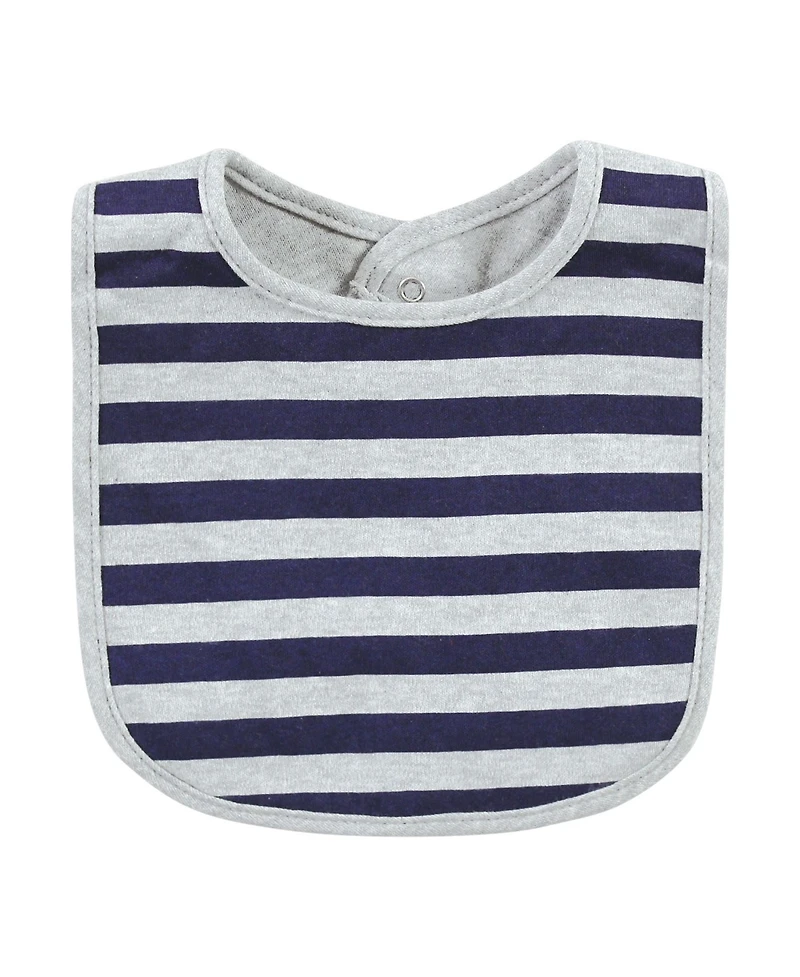 Hudson Baby Boys 5Pk Interlock Bibs