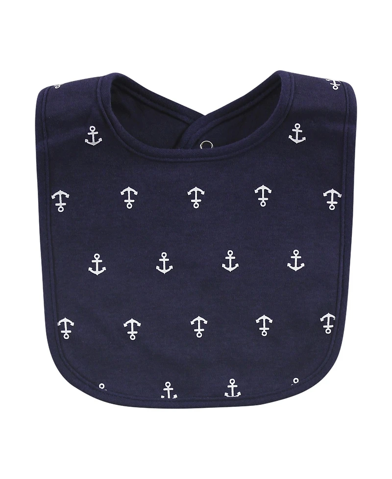 Hudson Baby Boys 5Pk Interlock Bibs