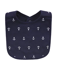 Hudson Baby Boys 5Pk Interlock Bibs