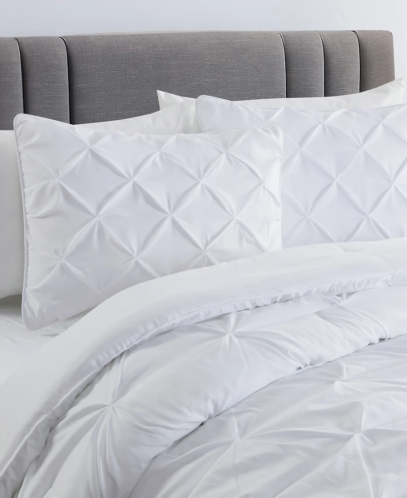Closeout! Videri Home Pintucked 3-pc. Comforter Set, Full/Queen