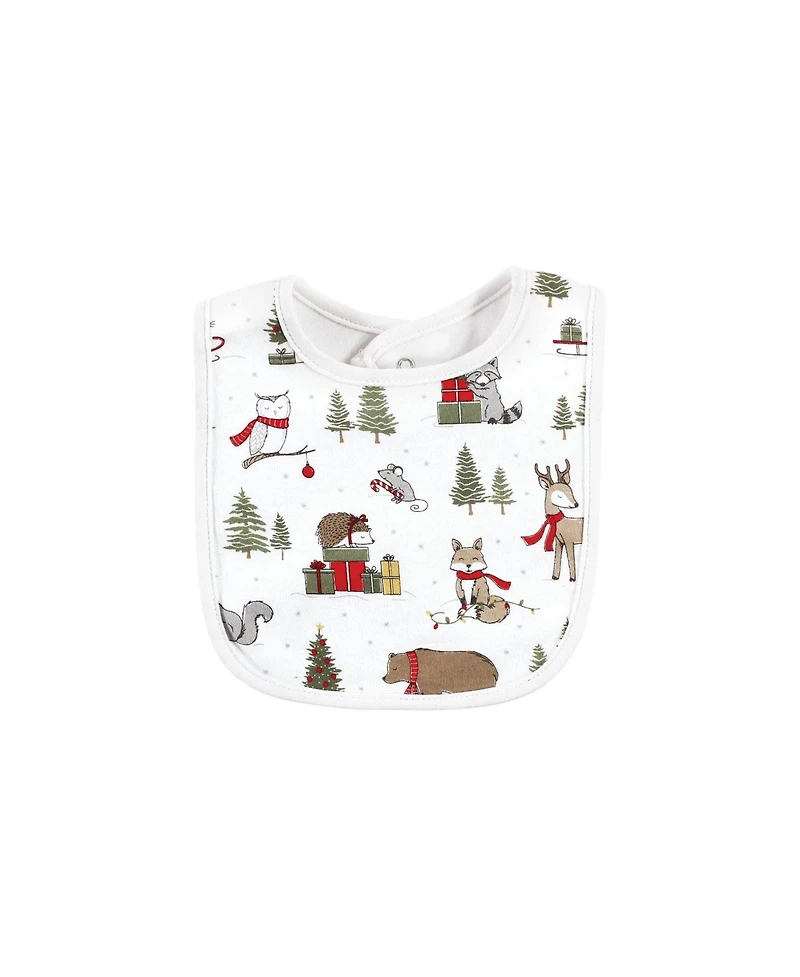 Hudson Baby Boys Unisex Cotton Bib and Headband or Caps Set