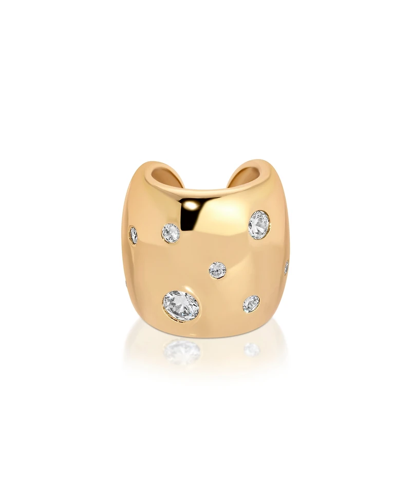 Ettika Scattered Crystal Chunky Cuff Earrings