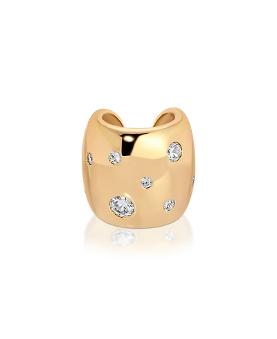 Ettika Scattered Crystal Chunky Cuff Earrings