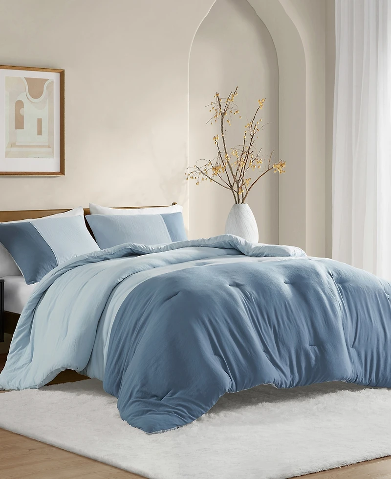 510 Design Miro Soft Washed Color Block 3-Pc. Comforter Set, Full/Queen