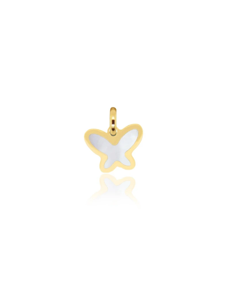 The Lovery Mother of Pearl Butterfly Charm 14K Gold 11 millimeters