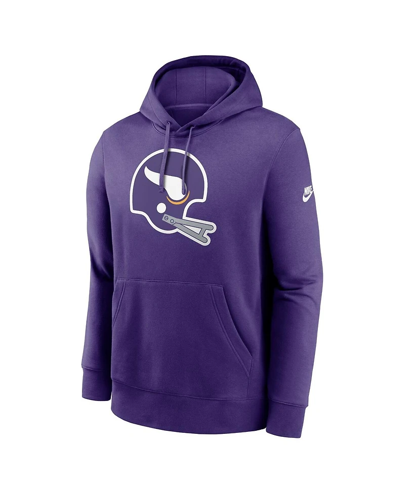Nike Men's Purple Minnesota Vikings Rewind Club Logo Pullover Hoodie