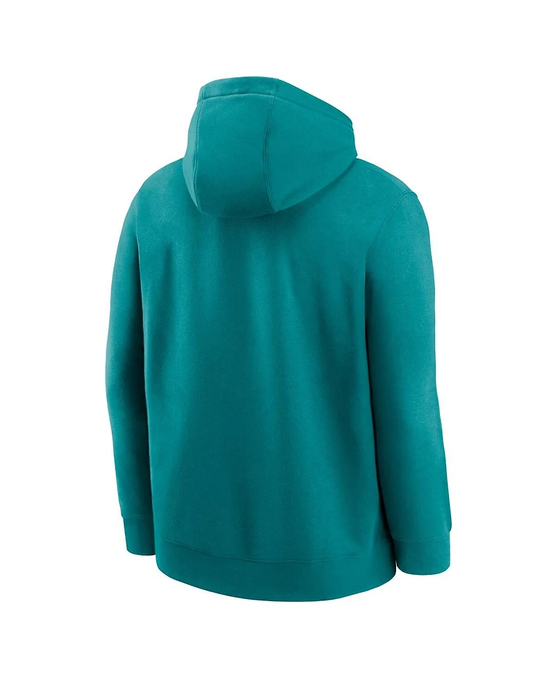 Nike Men's Aqua Miami Dolphins Big Tall Club Logo Pullover Hoodie