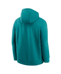 Nike Men's Aqua Miami Dolphins Big Tall Club Logo Pullover Hoodie