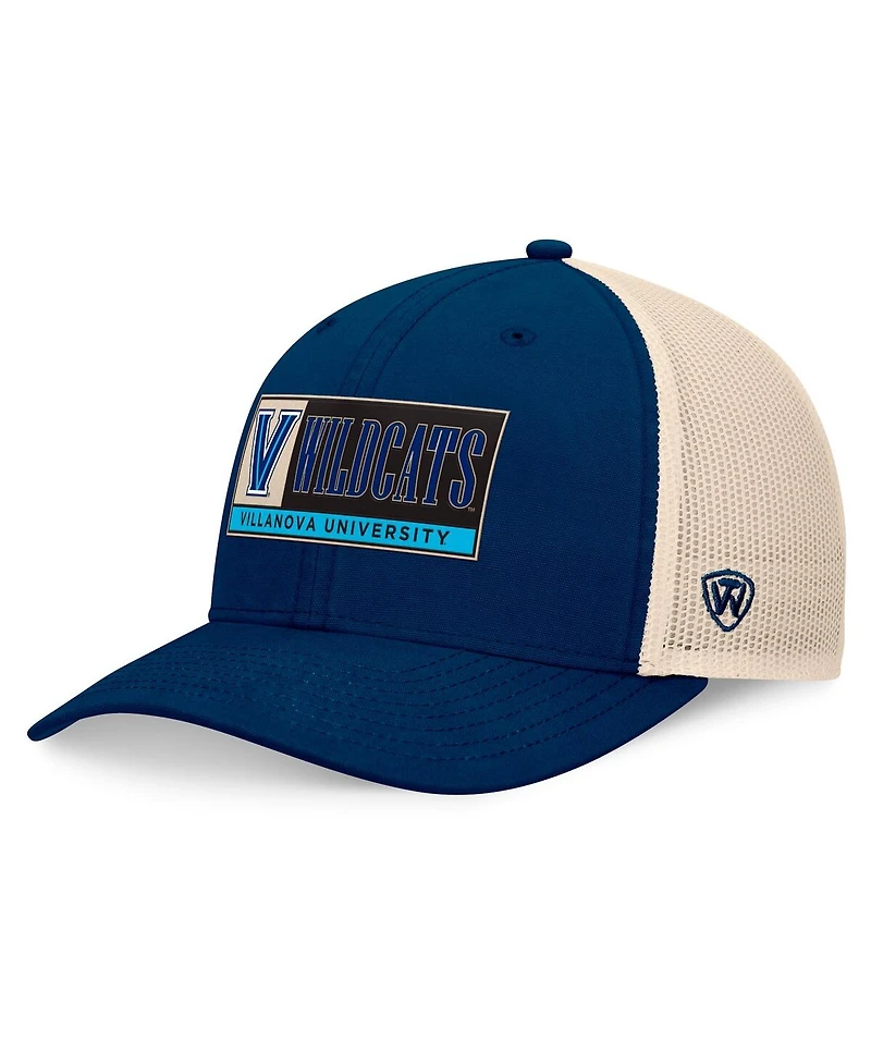 Top of the World Men's Navy/Natural Villanova Wildcats Bennett Trucker Adjustable Hat