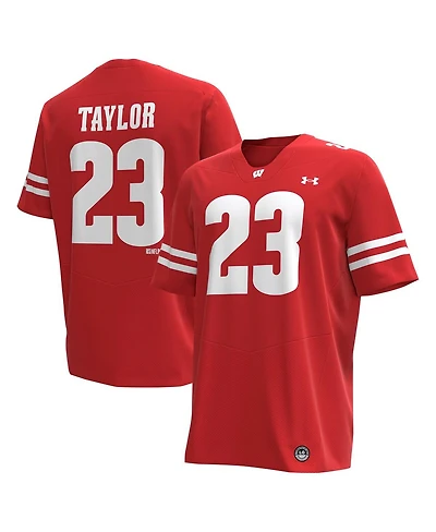 Under Armour Men's Jonathan Taylor Red Wisconsin Badgers Replica Alumni Football Jersey