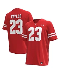 Under Armour Men's Jonathan Taylor Red Wisconsin Badgers Replica Alumni Football Jersey