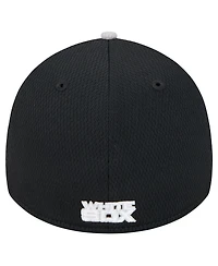 New Era Men's Gray/Black Chicago White Sox Visor Trim 39THIRTY Flex Hat