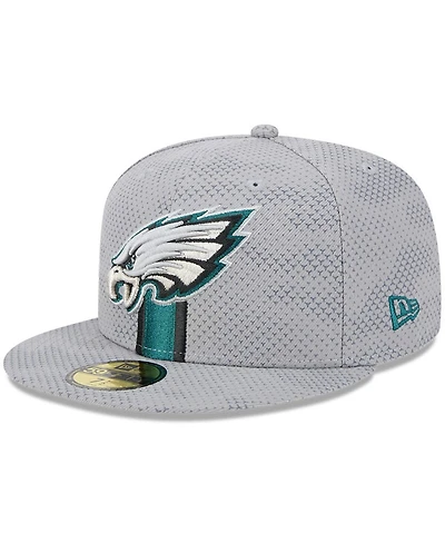 New Era Men's Gray Philadelphia Eagles 2024 Sideline 59FIFTY Fitted Hat