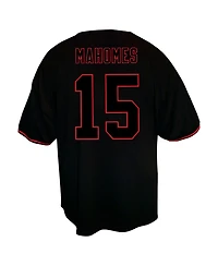 Fanatics Men's Patrick Mahomes Black Kansas City Chiefs Big Tall Baseball Button-Up Shirt