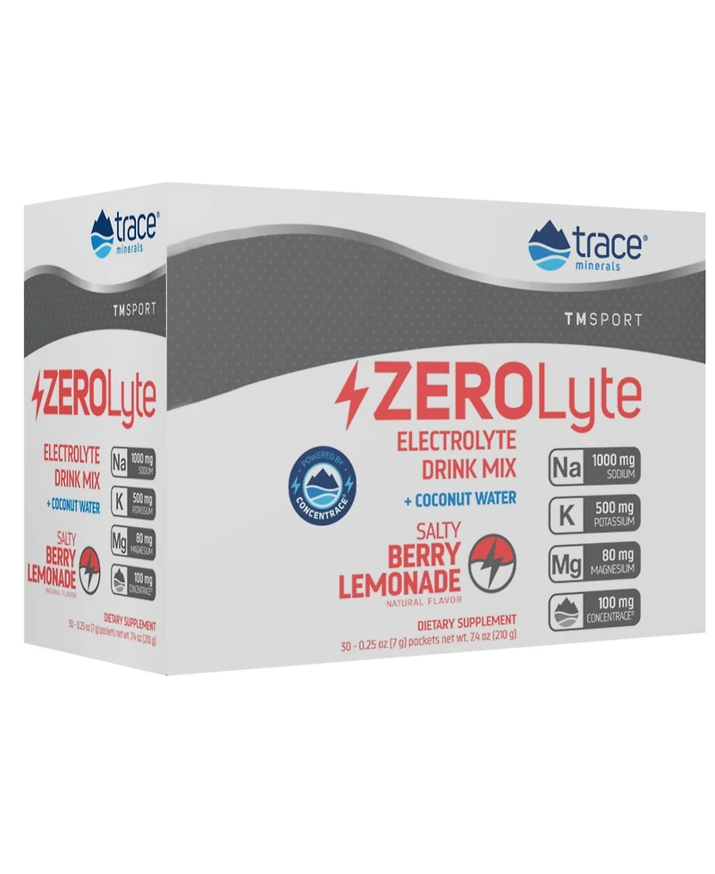 Trace Minerals ZeroLyte - Drink Mix Powder Supports Hydration & Energy - Aids Healthy Nerve & Muscle Function