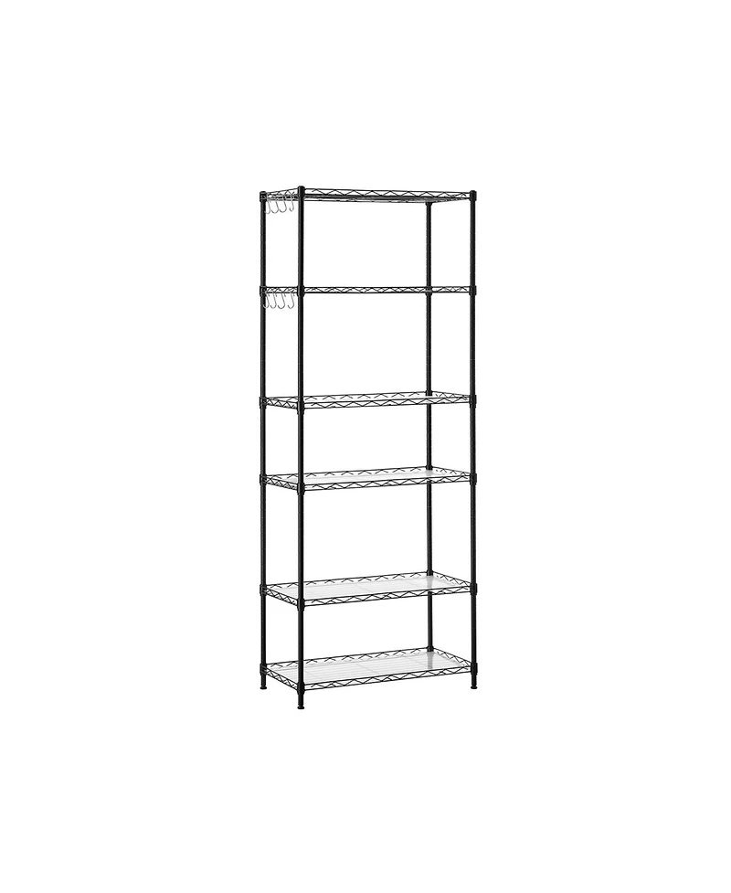 6-Tier Metal Storage Shelf Durable and Versatile Organizer for Home or Office