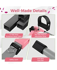 Skonyon Under Desk Exercise Bike Pedal Exerciser with Lcd Display for Legs and Arms Workout-Pink