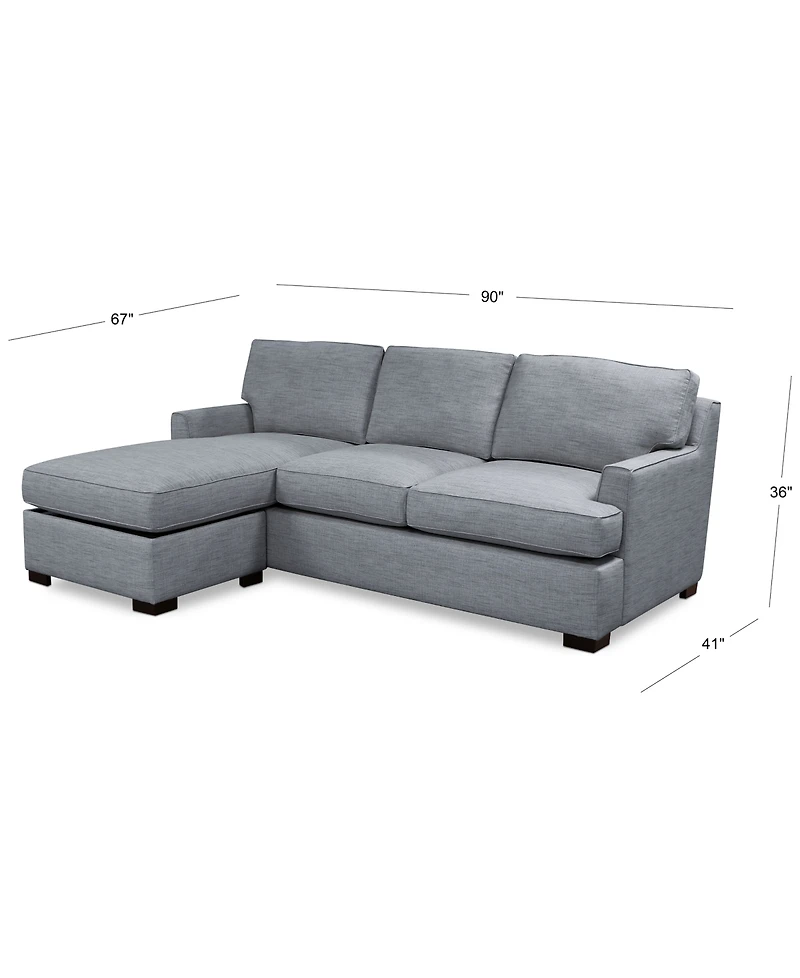 Closeout! Kaelie 2-Pc. Reversible Sofa Chaise Sleeper