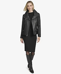 Andrew Marc Women's Beckett Asymmetrical Moto Leather Jacket