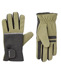 Isotoner Signature Men's Reflective Tech Stretch and Fleece Water Repellent Gloves with Touchscreen Technology
