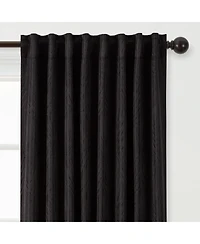Chanasya Premium 2-Panel Classy Embossed Leaf Textured Curtains - Back Tab