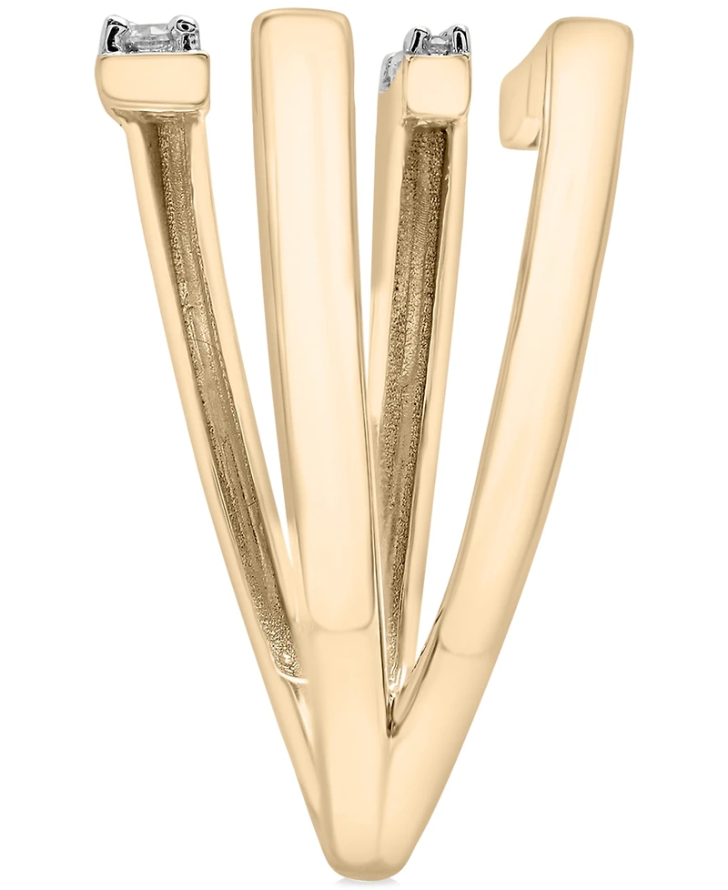 Wrapped Diamond MultiRow Wrap Ring (1/4 ct. t.w.) 10k Gold, Created for Macy's