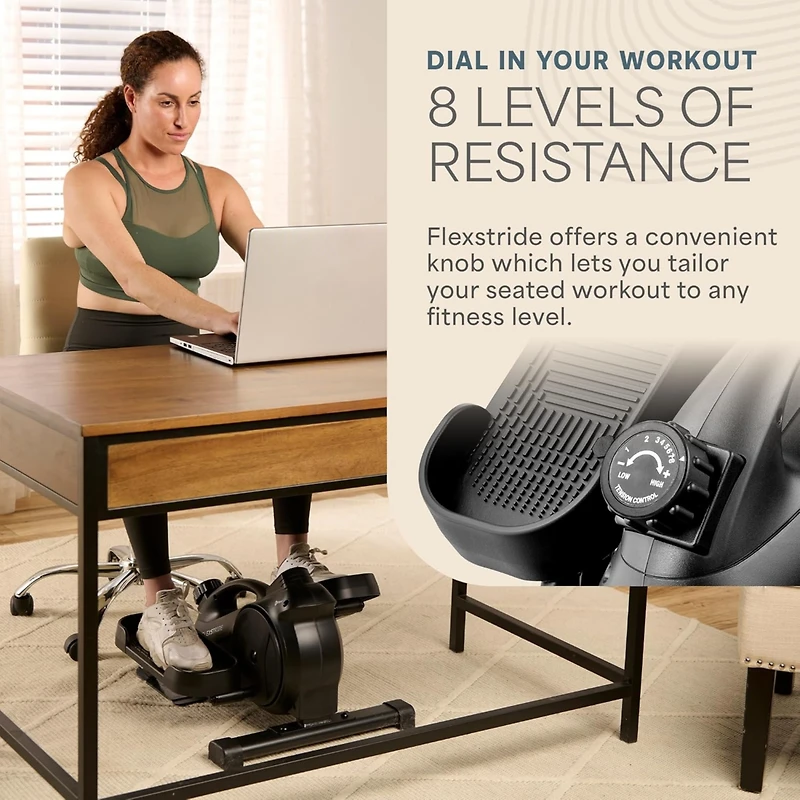 LifePro Under Desk Elliptical - Under Desk Pedal Exerciser to Strengthen Muscles and Build Cardiovascular Fitness