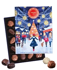 Maxim's De Paris Christmas Chocolate Assortment Tin Gift Box, 20 Piece