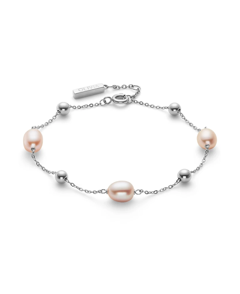 Olivia Burton by the Sea Cultivated Pearl Silver Tone Bracelet
