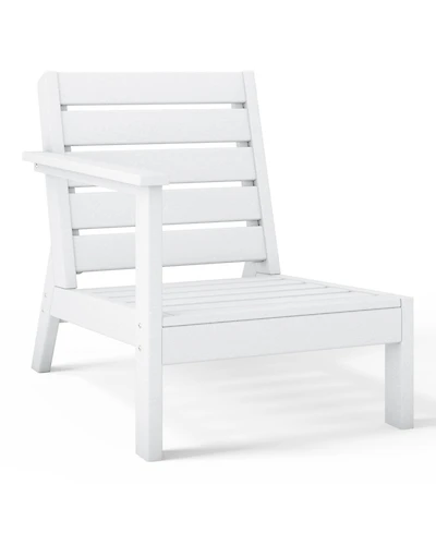 WestinTrends Outdoor Patio Hdpe Left Arm Facing Deep Seating Corner Chair