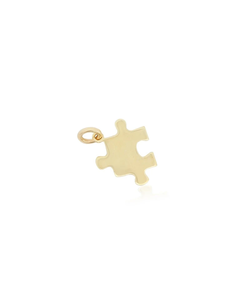 The Lovery Mini Gold Puzzle Piece Charm 14K Gold
