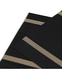 Dainty Home Annandale Texteline Outdoor Dining Set Textured Design Reversible 12" x 18" Rectangular Placemats of 6