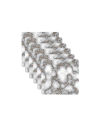 Dainty Home Marble Cork Place Mats, Washable Placemats Gold, 15" x 15" Set of 6, Heat Resistant Placemats, Non Slip, Table Mat, Table Placemats, for K