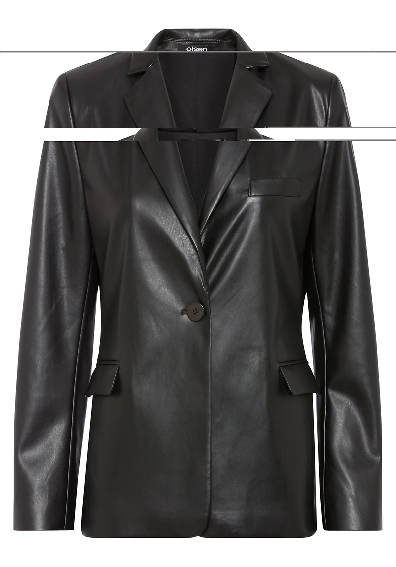 Olsen Women's Faux Leather Blazer