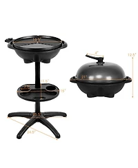 1350 W Outdoor Electric Bbq Grill with Removable Stand