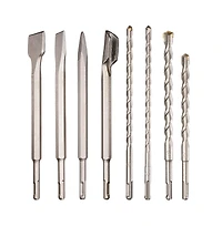 Yescom 17pcs Sds Plus Rotary Hammer Drill Bits Chisel Concrete Masonry Hole Tool Set