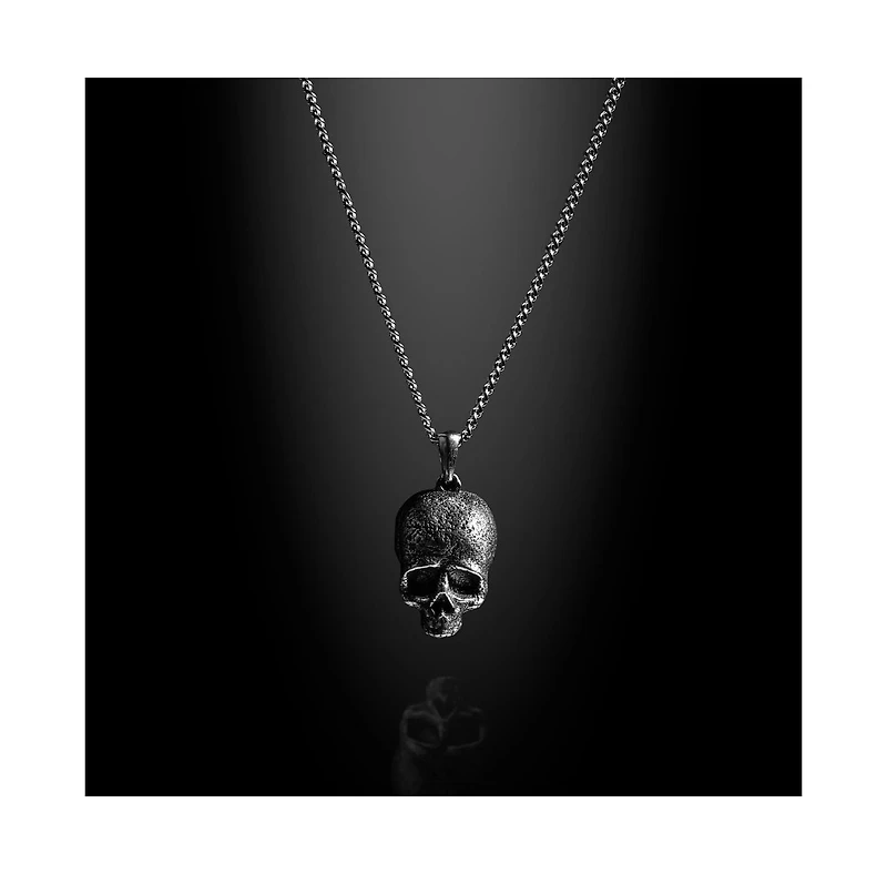Vincero Men's Memento Mori Skull Pendant in Sterling Silver with 20" Chain