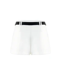 Nocturne Women's Leather Belted Mini Skirt