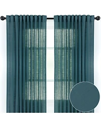 Chanasya Premium 2-Panel Soft Textured Semi Sheer Curtains for Window Living Room Bedroom Kitchen Office